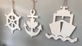 White Wall-hung Nautical Themed Decorations - Maritime, Atlantic, Nova Scotia, modern / contemporary decor, wall decoration, PVC