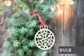 Wooden Christmas Ornaments - Rustic, Festive, Six Laser Cut Designs, Modern Christmas Tree Ornaments, Hung by Red Ribbon