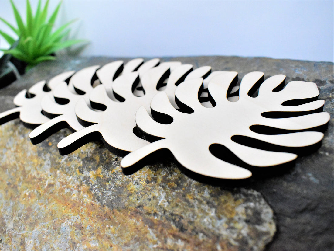 Wooden Leaf Coasters Set | Modern Coasters | Natural Coasters