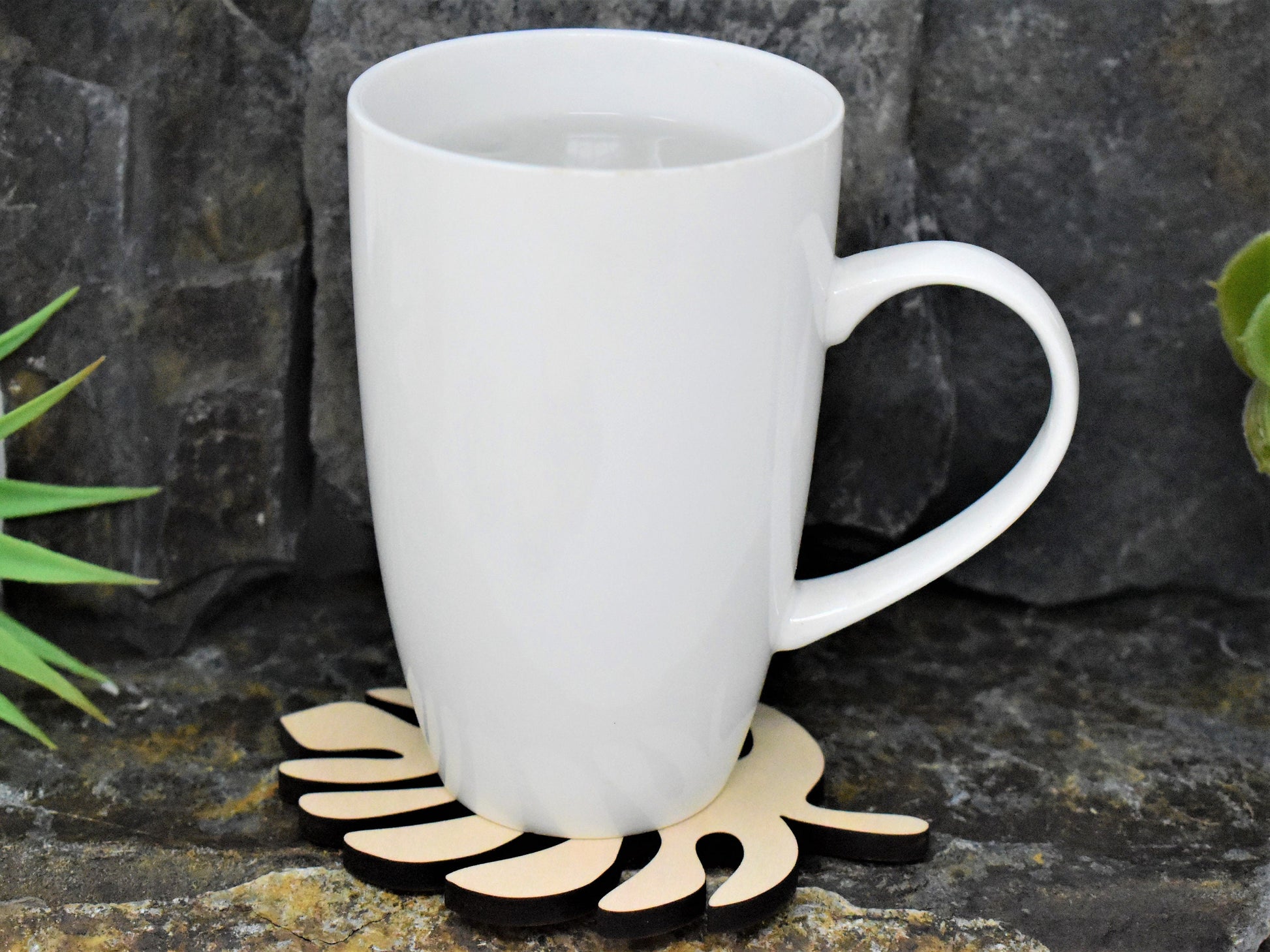 Wooden Leaf Coasters Set | Modern Coasters | Natural Coasters