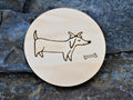 Wooden Engraved Dog Coaster Set - perfect for pet or animal lovers , rustic drink coasters, unique gift for him / her, dog mom / dad