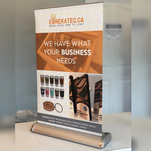 Custom Printed Desktop Banner - Great for Businesses, Checkouts, Branding & Advertising, Trade Shows, Events, Parties, Notices