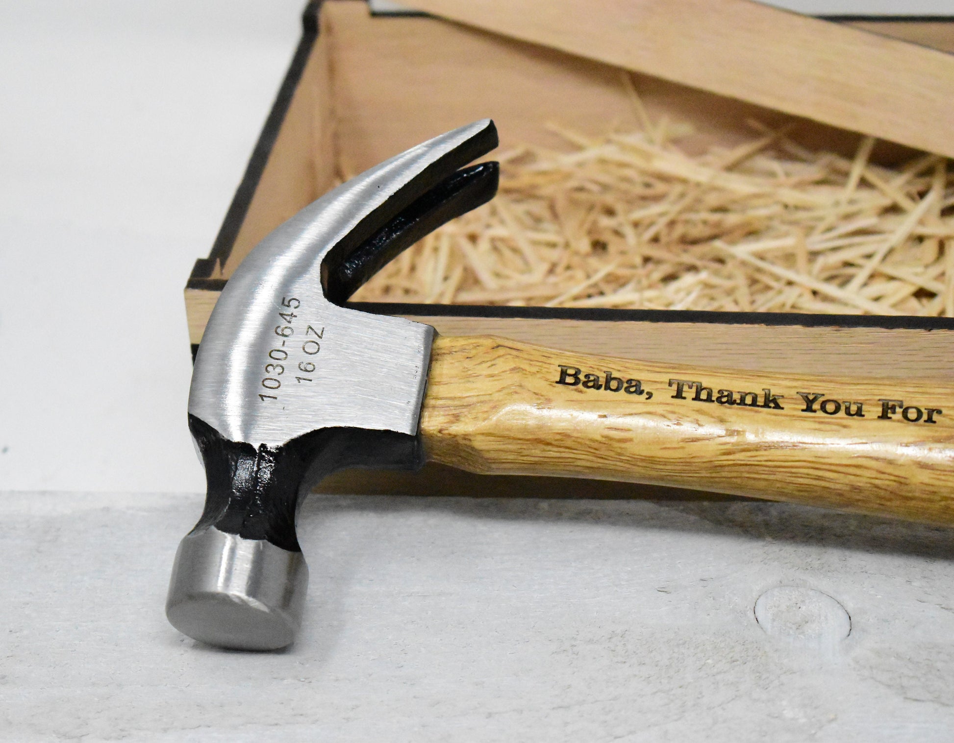 Custom Engraved Hammer / Wooden Gift Box - Unique Gift for Fathers / Dad or Mothers / husband valentine gift, Laser Engraved