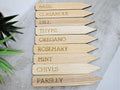 Custom Engraved Wood Garden Plant Labels - gardener gift, greenthumb gift, potted plants, herbs, custom wood labels, unique gift for him/her