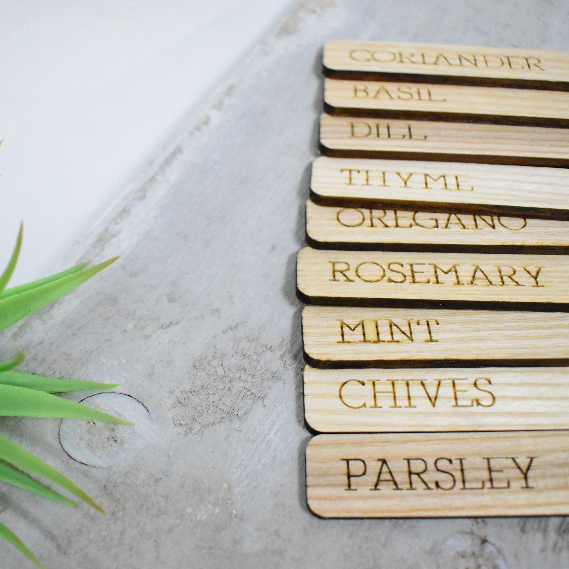 Custom Engraved Wood Garden Plant Labels - gardener gift, greenthumb gift, potted plants, herbs, custom wood labels, unique gift for him/her