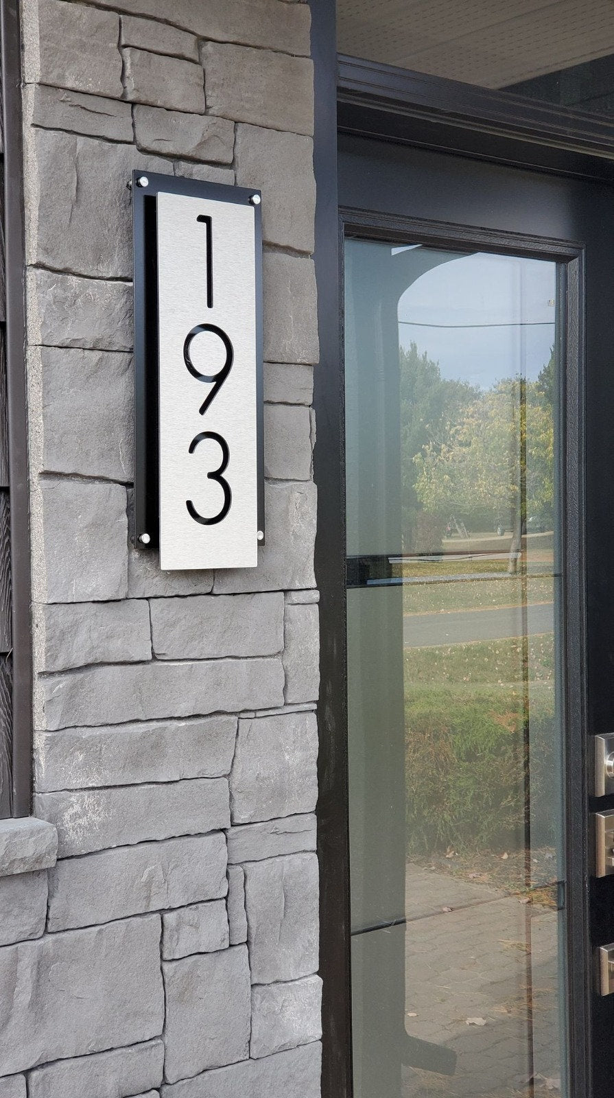 House Numbers Vertical, House Number Sign, Address Plaque, Modern House Number, Housewarming Gift, Civic Sign, Vertical, Custom Sign