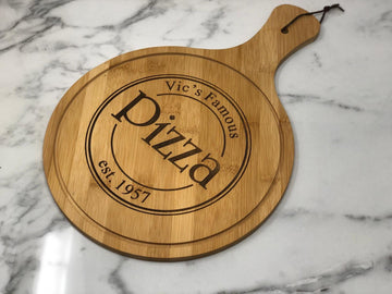 Personalized Pizza Serving Board - Cutting Board - Unique Gift, Dad / Mom, Personalized Gift For Him or Her, Laser Engraved, Mother's Day