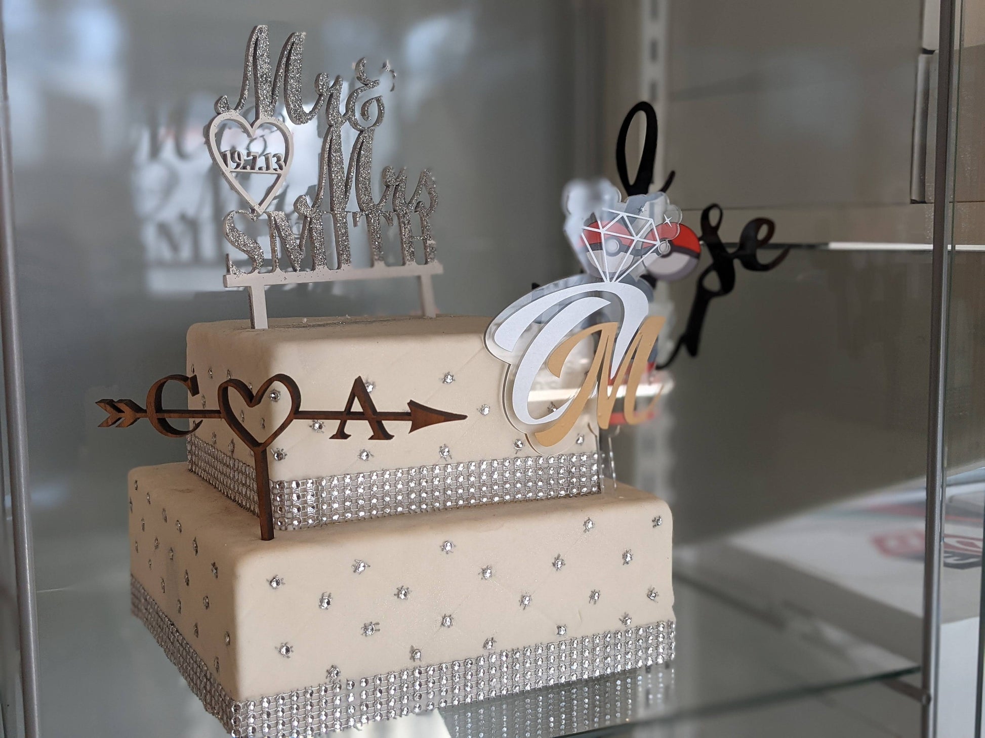 Custom / Personalized Laser Cut Cake Toppers - weddings, birthdays, baby showers, events, wood or acrylic, silhouettes, names, phrases