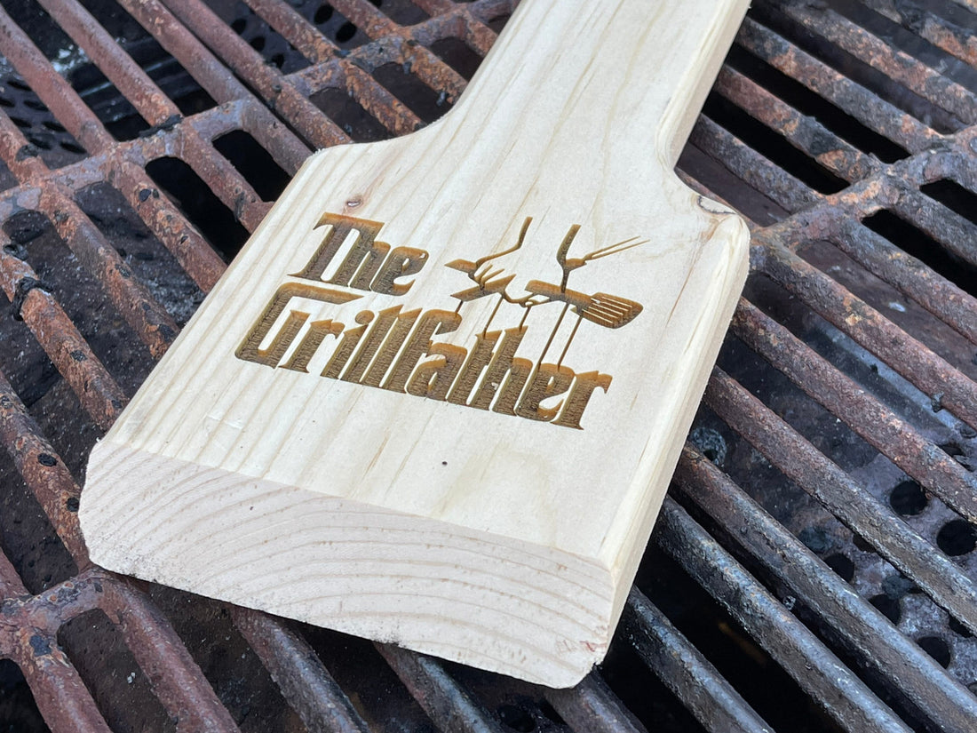 Personalized BBQ scraper | Custom Soft Wood BBQ Scraper | BBQ Cleaner | Grill Cleaner Engraved Father’s Day Gift