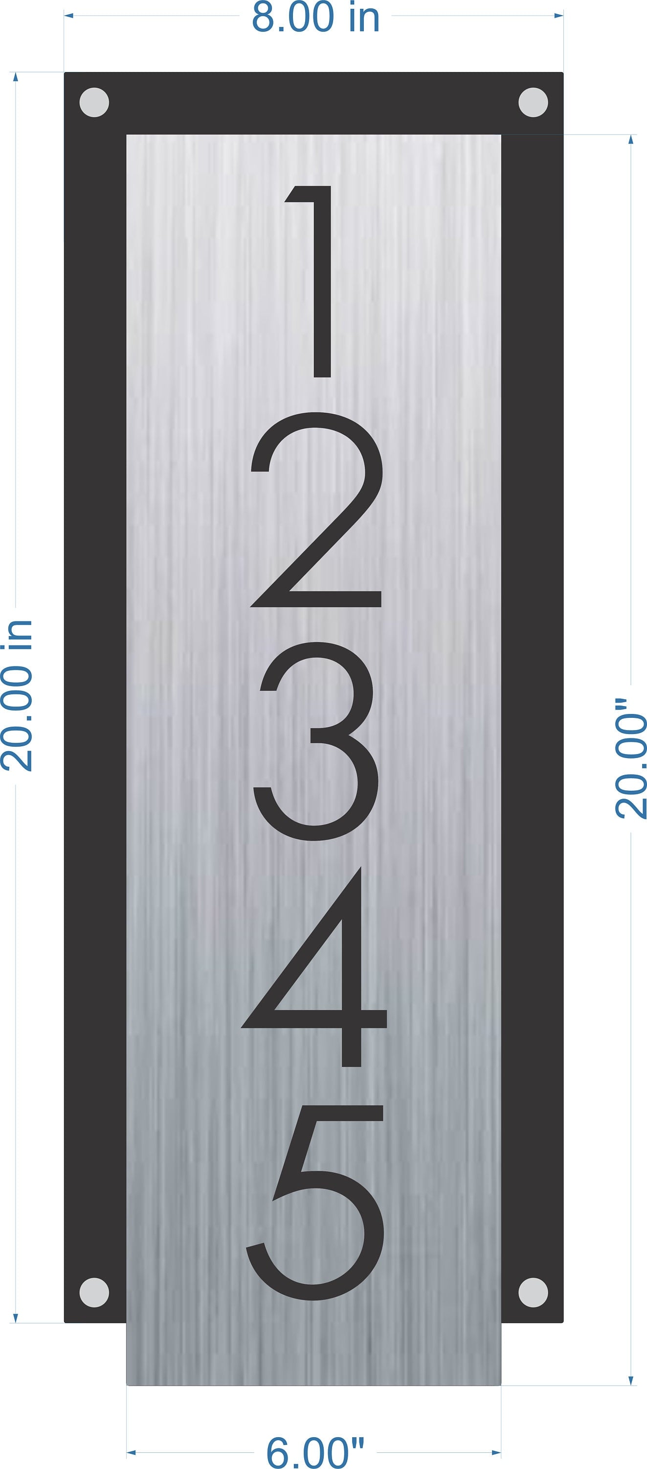 House Numbers Vertical, House Number Sign, Address Plaque, Modern House Number, Housewarming Gift, Civic Sign, Vertical, Custom Sign