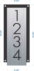 House Numbers Vertical, House Number Sign, Address Plaque, Modern House Number, Housewarming Gift, Civic Sign, Vertical, Custom Sign